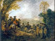 WATTEAU, Antoine On the March oil painting on canvas